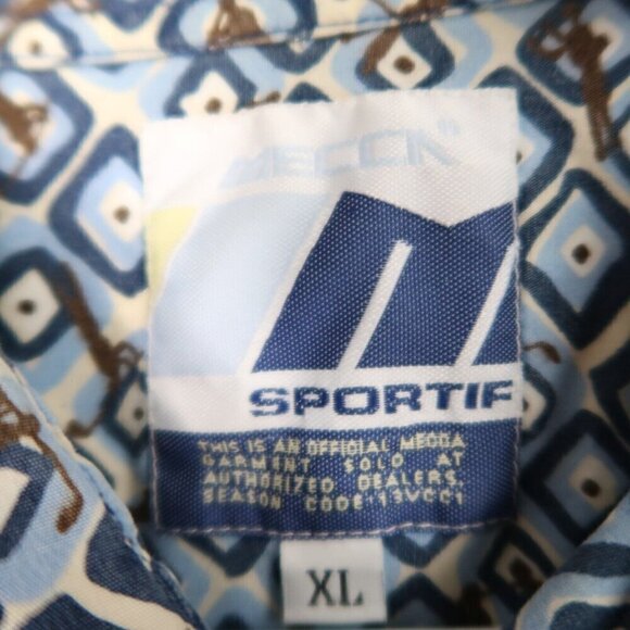 Vintage Mecca Golf Shirt XL Button Down Geometric Pattern Skater Street 90s Y2K - Picture 12 of 13